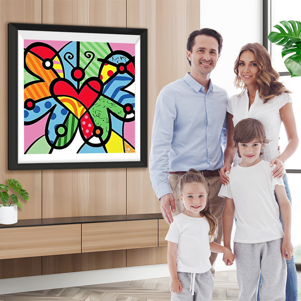 Abstraktes Herz Diamond Painting