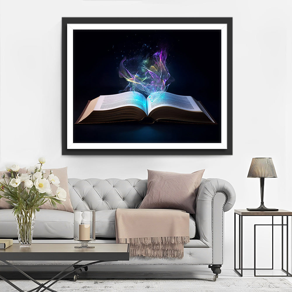 Abstraktes leuchtendes Buch Diamond Painting