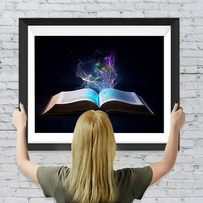 Abstraktes leuchtendes Buch Diamond Painting