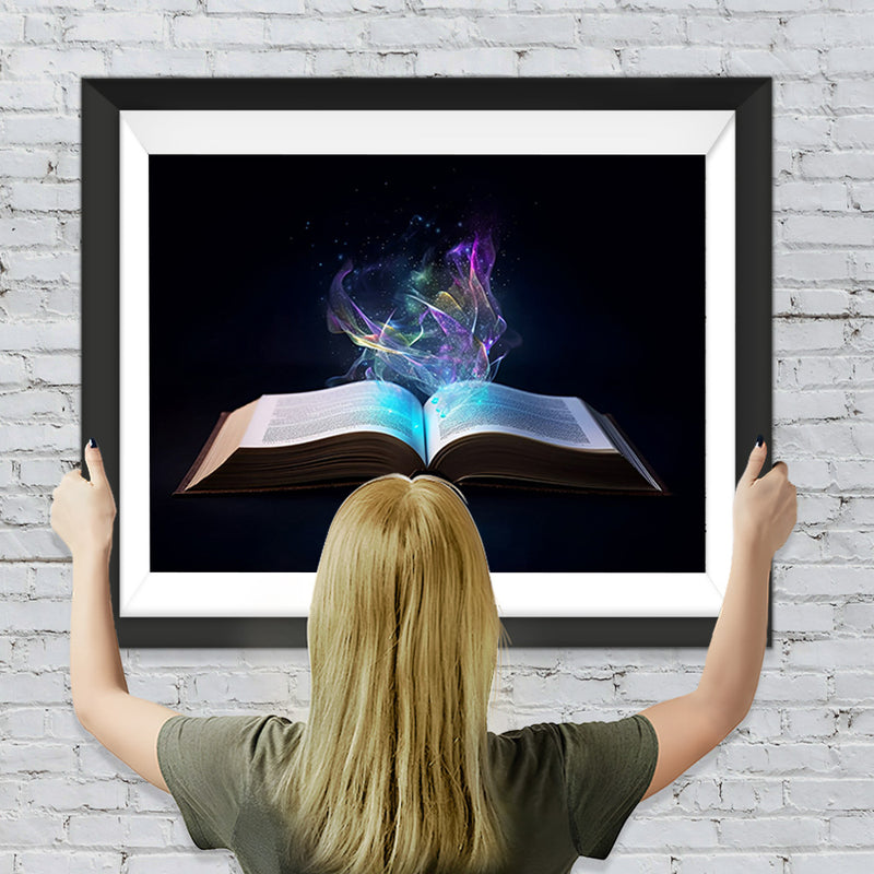 Abstraktes leuchtendes Buch Diamond Painting