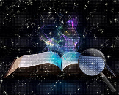 Abstraktes leuchtendes Buch Diamond Painting