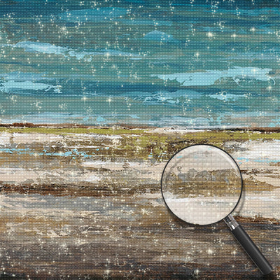 Abstraktes Meer und Strand Diamond Painting