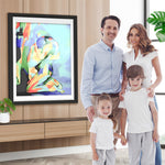 Abstraktes Paar umarmend Diamond Painting