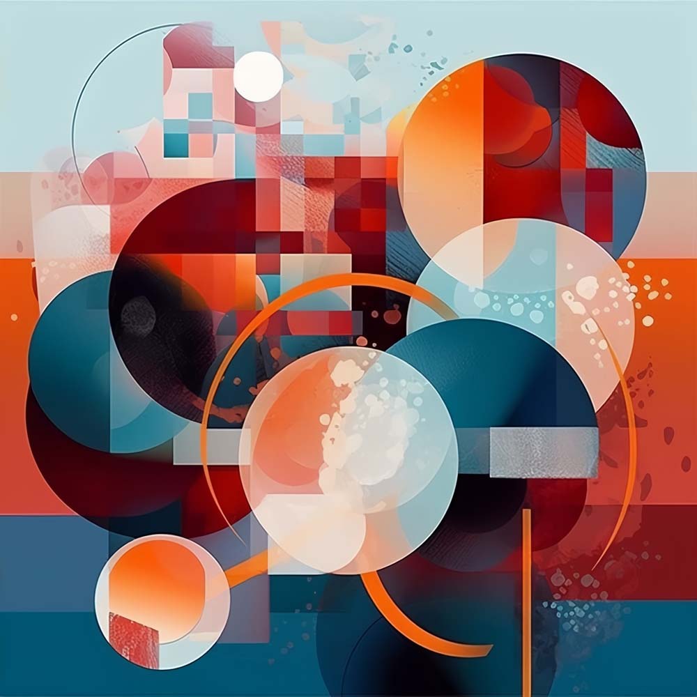 Abstraktes rundes geometrisches Muster Diamond Painting