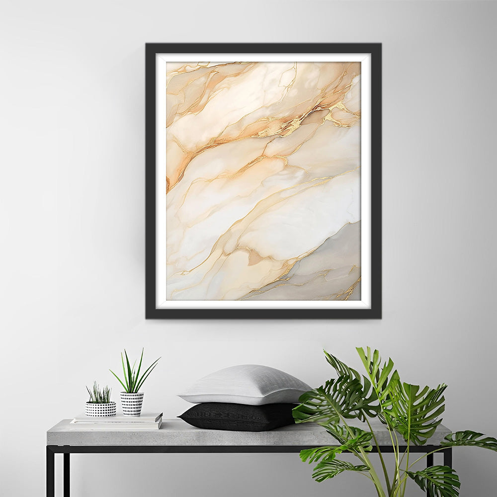 Abstraktes weißes Steinmuster Diamond Painting