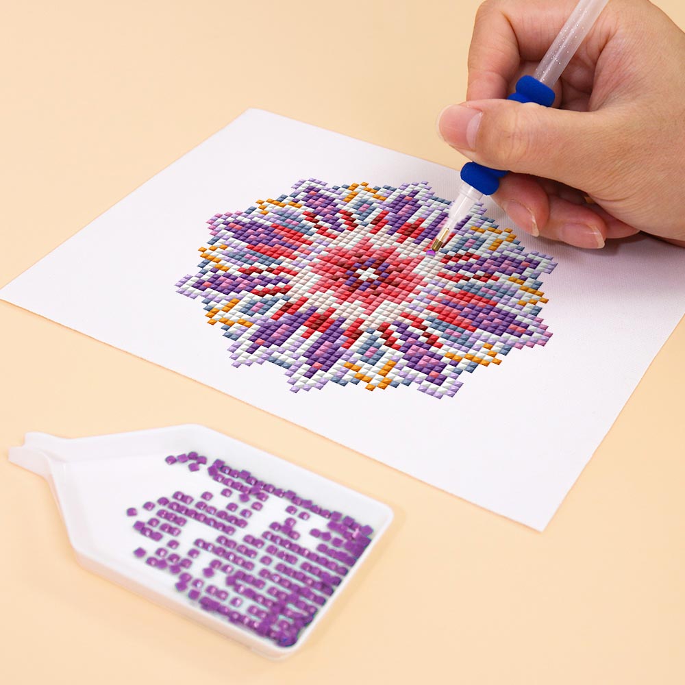 Achtsames Mandala 12 Stück - Mini Diamond Painting Set