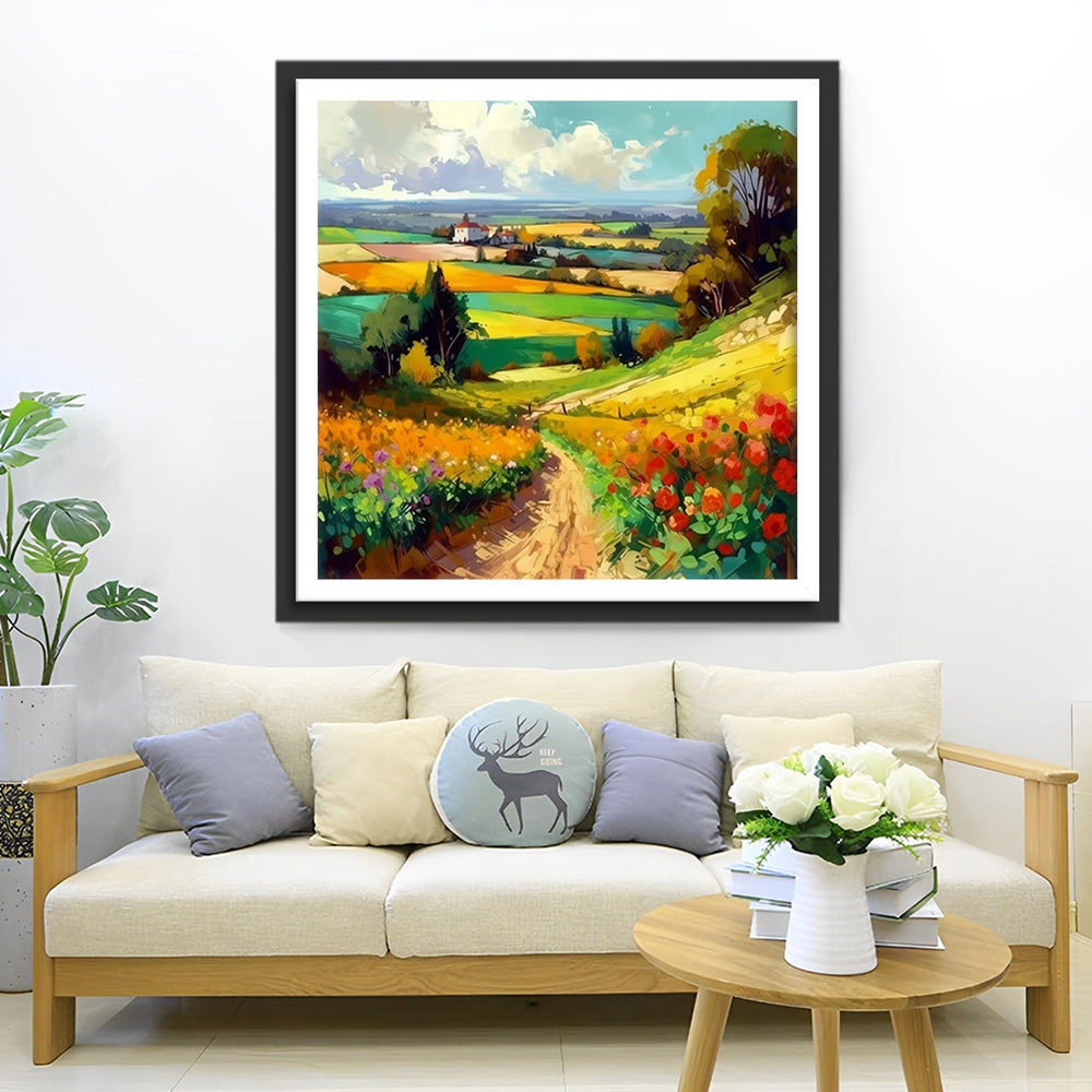 Ackerland im Frühling Diamond Painting