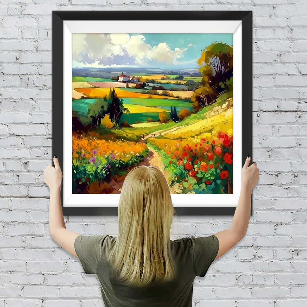 Ackerland im Frühling Diamond Painting