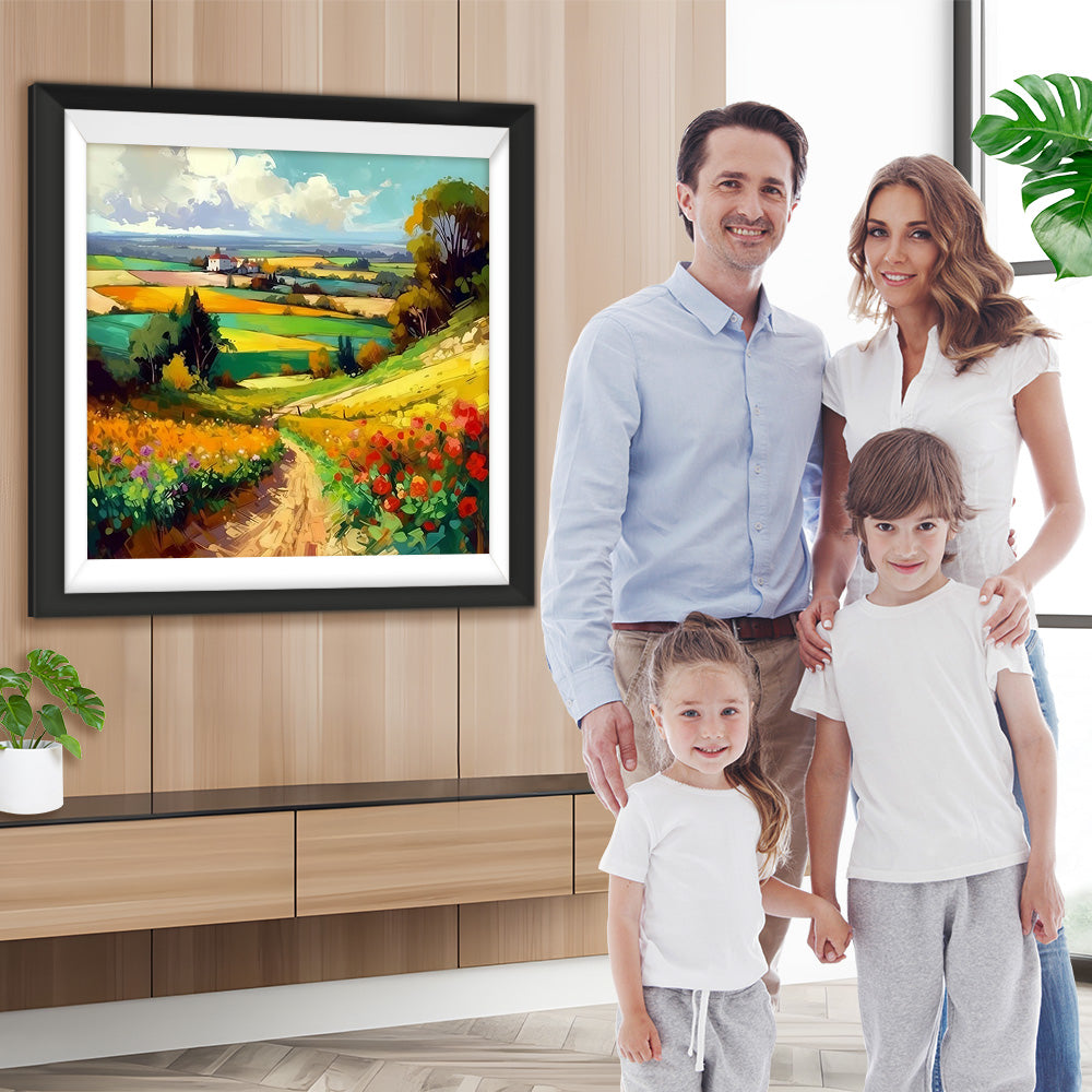 Ackerland im Frühling Diamond Painting