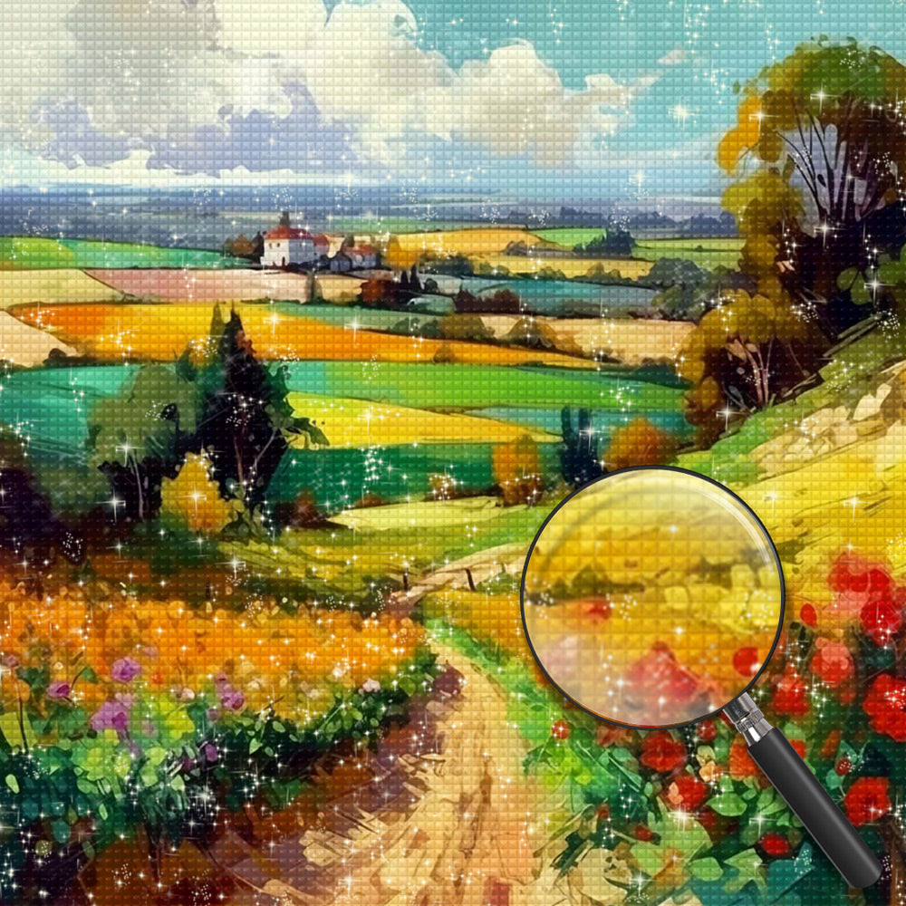 Ackerland im Frühling Diamond Painting