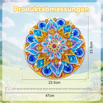 Acryl Blau-Gold Mandala Lotus Diamond Painting Hängender Anhänger
