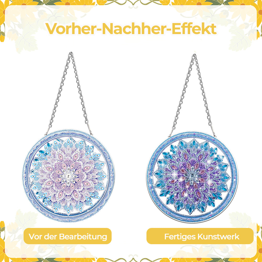 Acryl Blau-Violettes Mandala Diamond Painting Hängender Anhänger