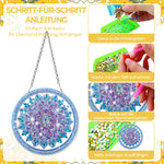 Acryl Blau-Violettes Mandala Diamond Painting Hängender Anhänger