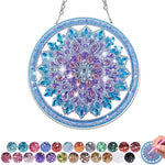 Acryl Blau-Violettes Mandala Diamond Painting Hängender Anhänger