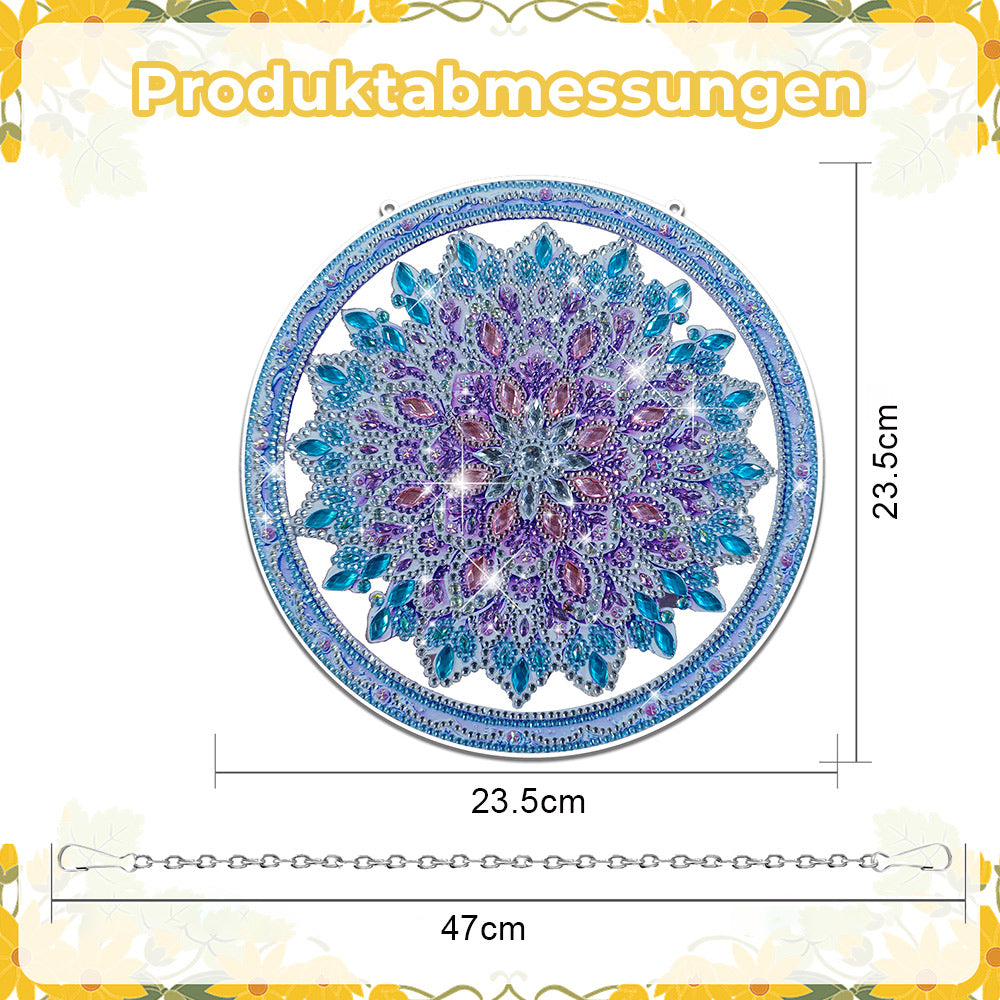 Acryl Blau-Violettes Mandala Diamond Painting Hängender Anhänger