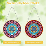 Acryl Blauer Lotus-Mandala Diamond Painting Hängender Anhänger