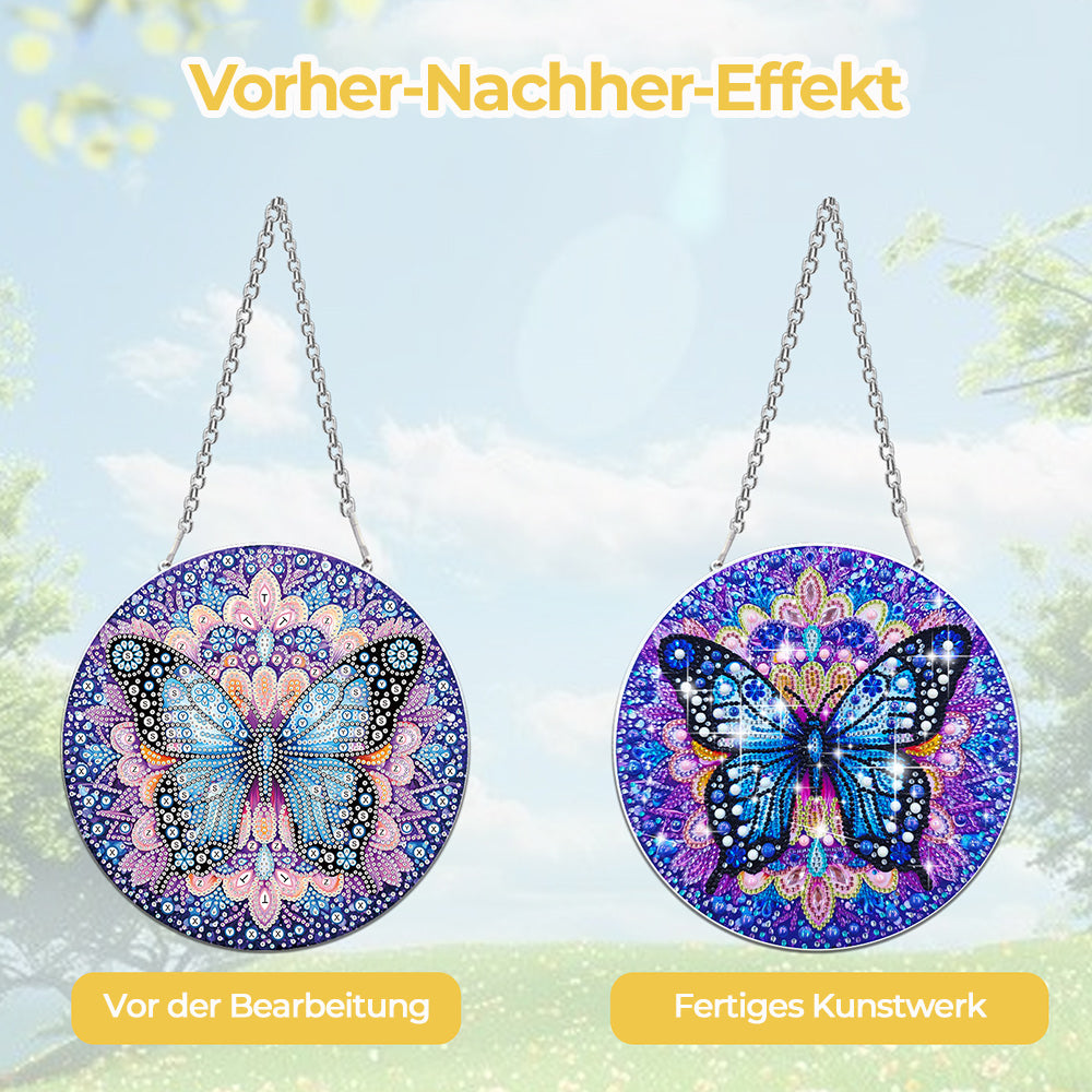 Acryl Geheimnisvoller blauer Schmetterling Diamond Painting Hängender Anhänger