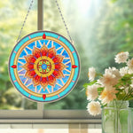 Acryl Roter Lotus-Mandala Diamond Painting Hängender Anhänger