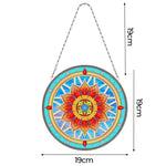 Acryl Roter Lotus-Mandala Diamond Painting Hängender Anhänger