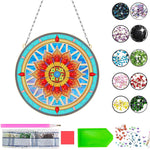 Acryl Roter Lotus-Mandala Diamond Painting Hängender Anhänger