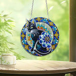 Acryl Schwarze Katze Diamond Painting Hängender Anhänger
