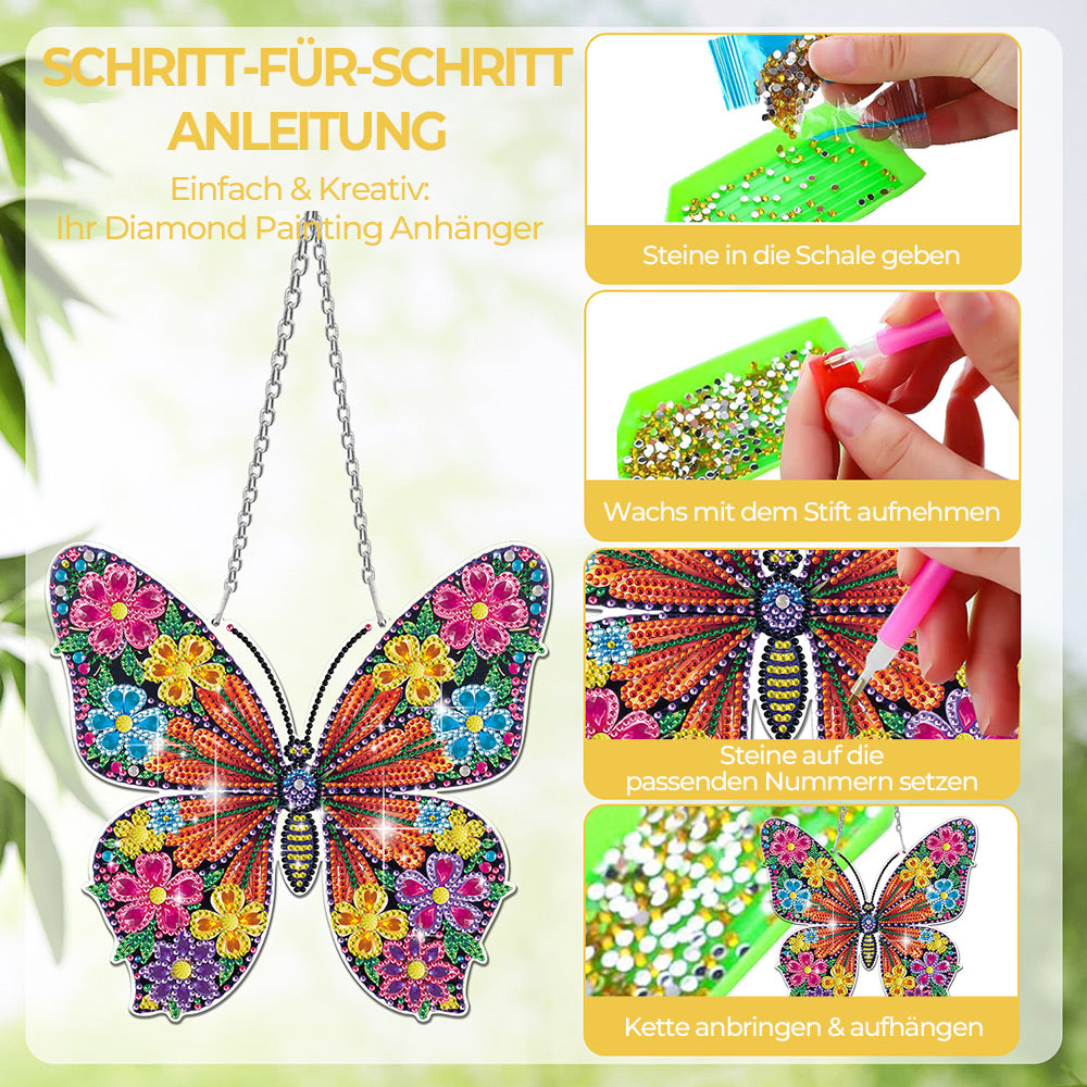 Acryl Wunderschöner Schmetterling Diamond Painting Hängender Anhänger