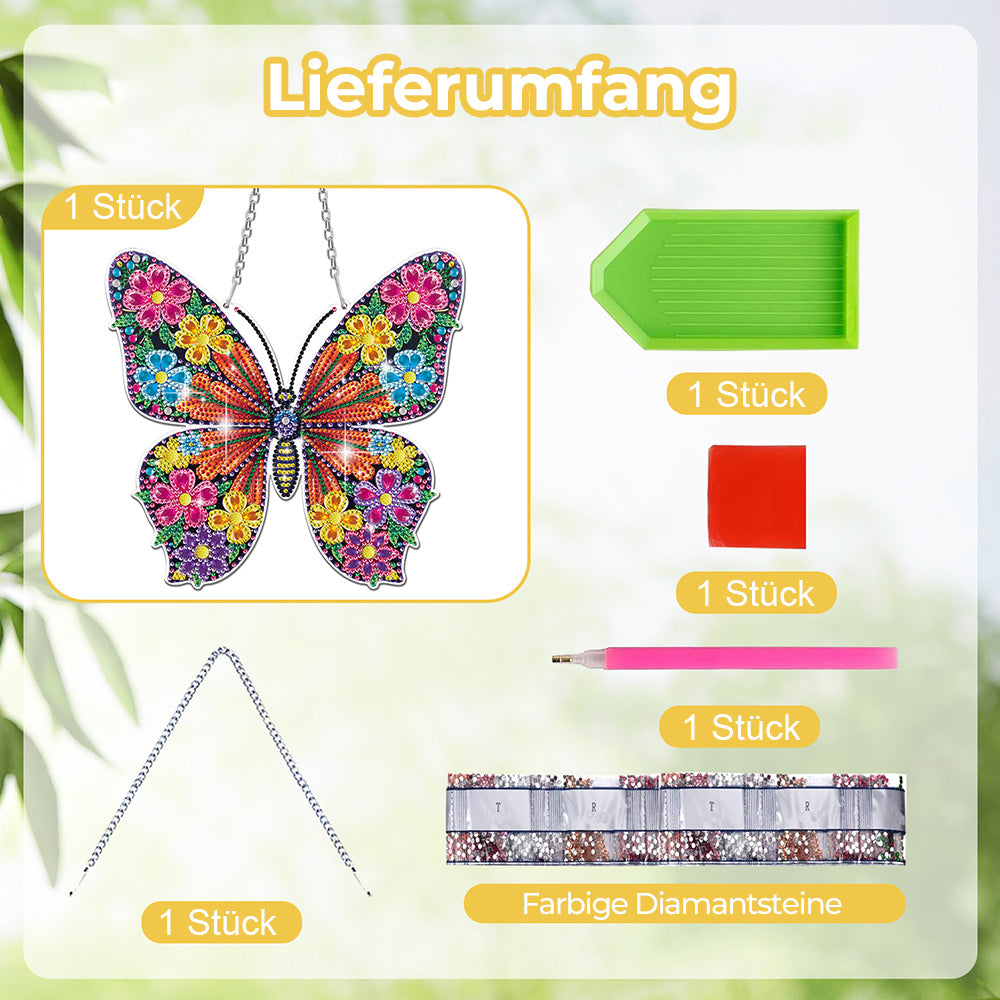Acryl Wunderschöner Schmetterling Diamond Painting Hängender Anhänger