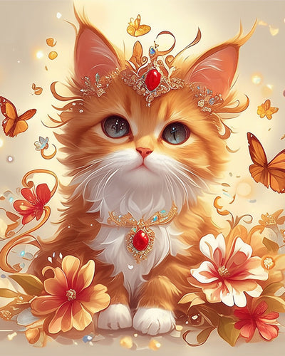 Adelige Katze Diamond Painting