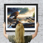 Adler auf totem Holz Diamond Painting