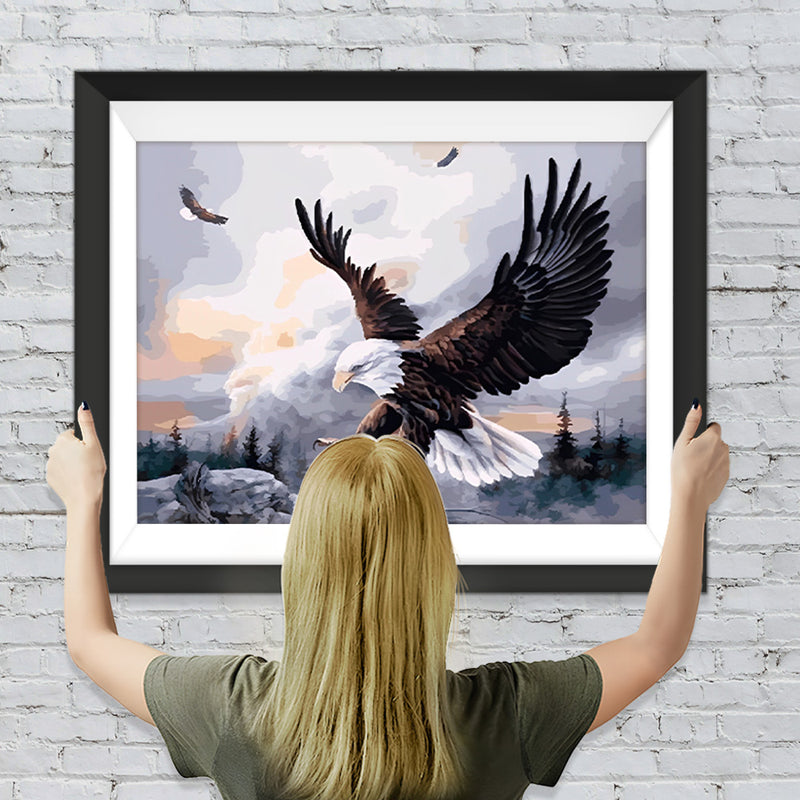 Adler unter dunklen Wolken Diamond Painting