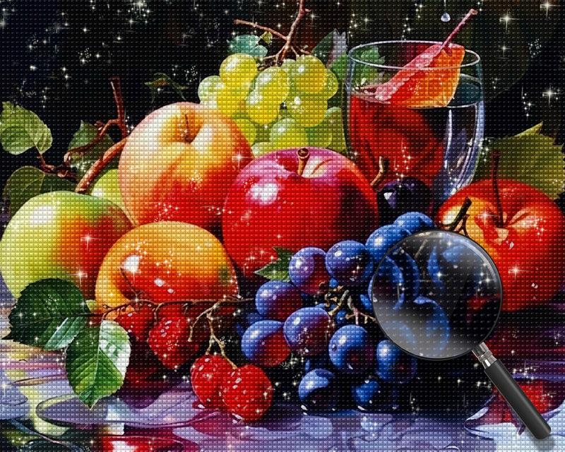 Äpfel und Trauben Diamond Painting