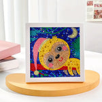 Affe auf dem Baumstamm Mini-Kristallpünktchen Diamond Painting