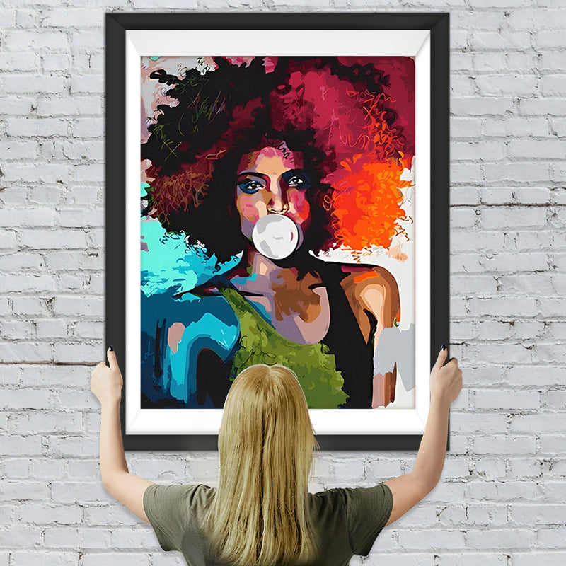 Afrikanische Frau mit rotem Haar Diamond Painting