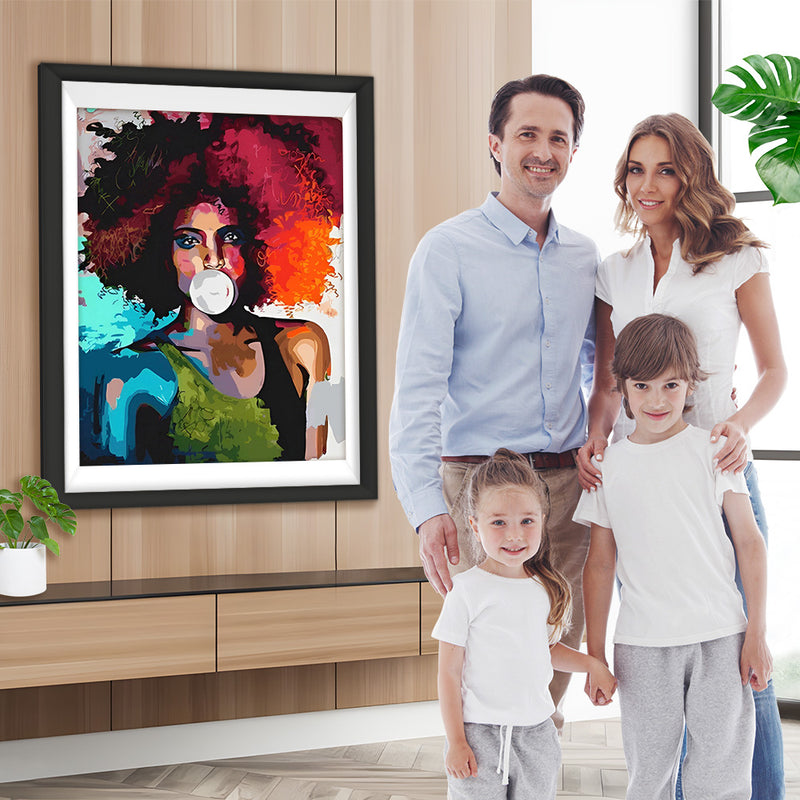 Afrikanische Frau mit rotem Haar Diamond Painting