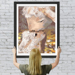Alpaka und ihr Baby Diamond Painting