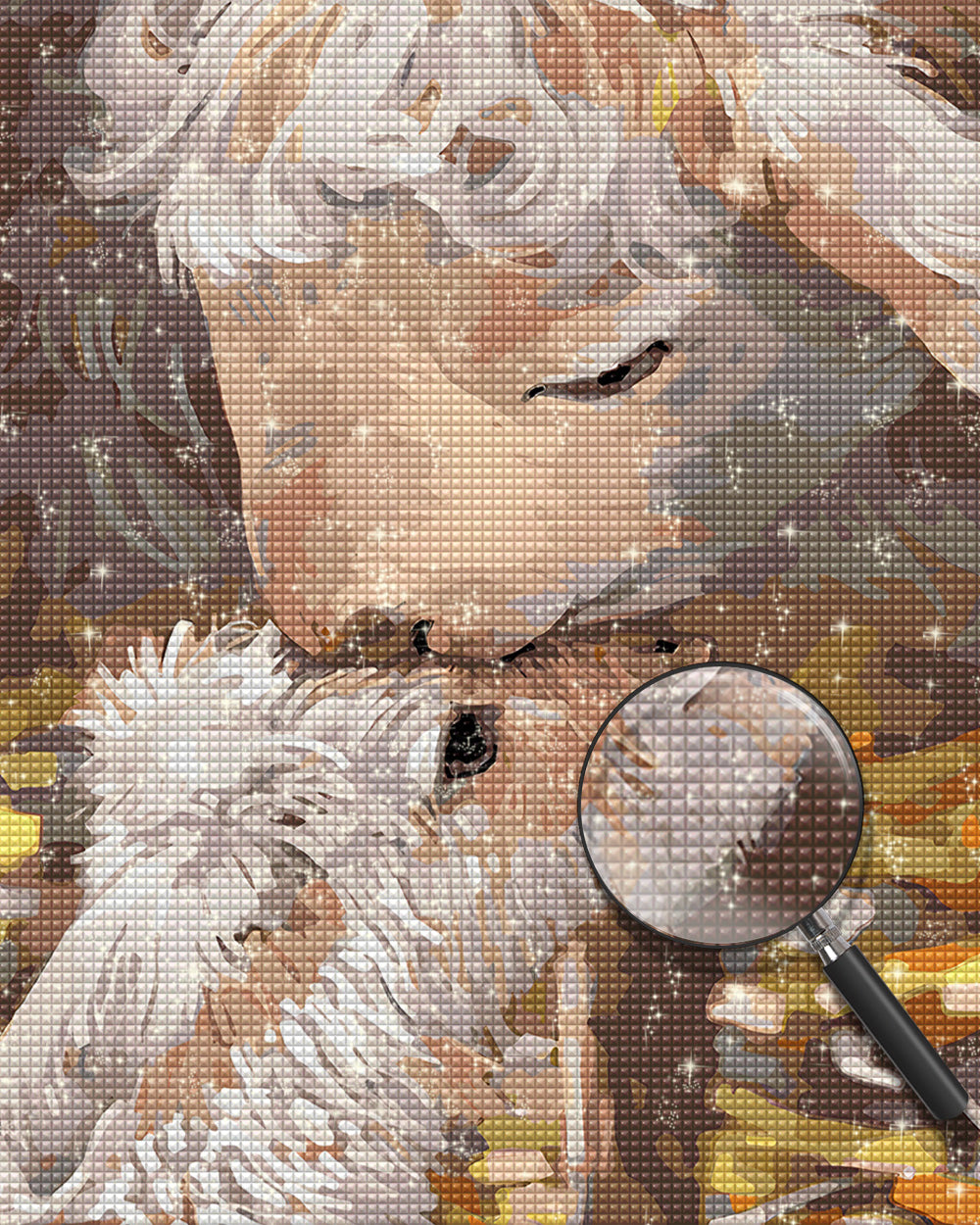 Alpaka und ihr Baby Diamond Painting