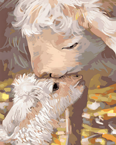 Alpaka und ihr Baby Diamond Painting
