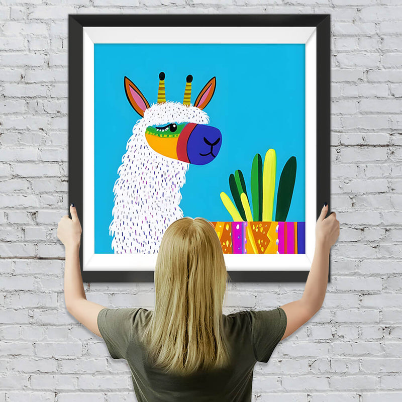 Alpaka und Kübelpflanzen Diamond Painting