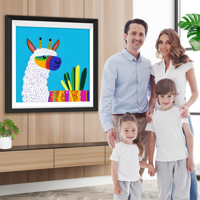 Alpaka und Kübelpflanzen Diamond Painting