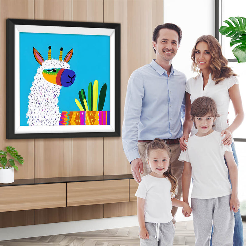 Alpaka und Kübelpflanzen Diamond Painting