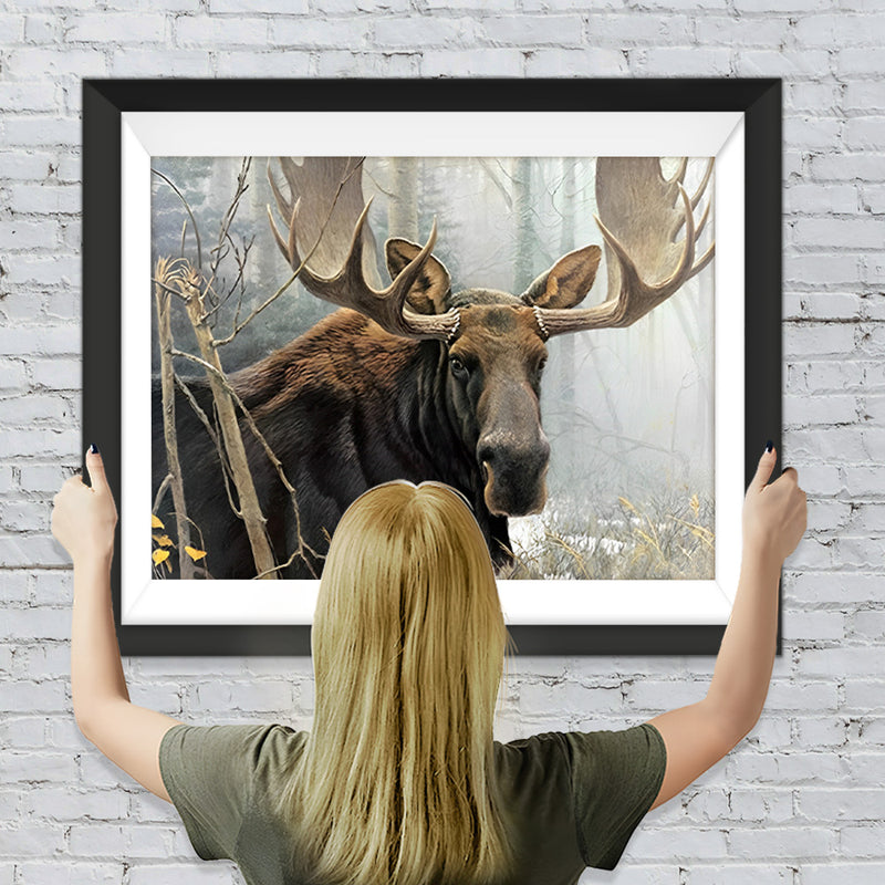 Alter Hirsch im Wald Diamond Painting