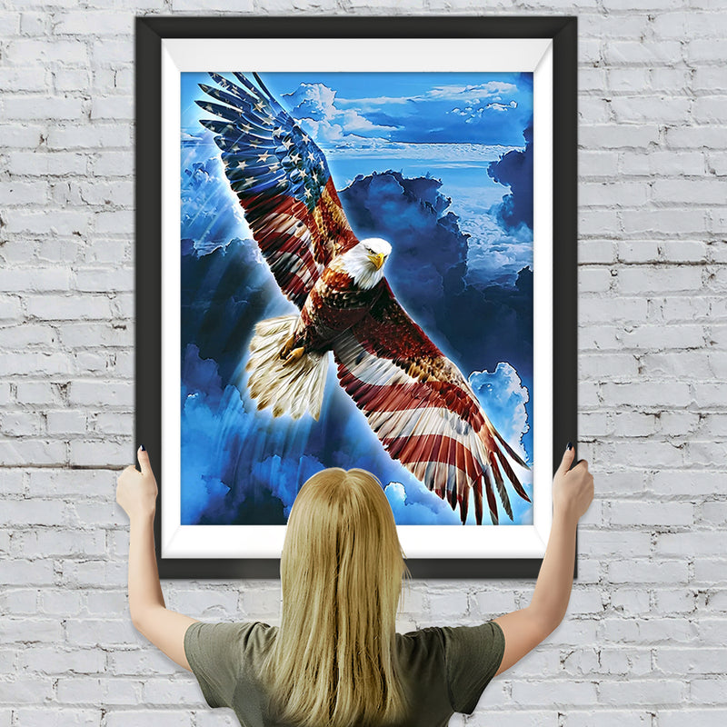 Amerikanische Flagge Adler Diamond Painting