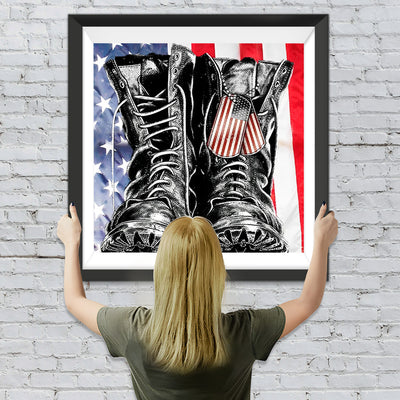 Amerikanische Kampfstiefel Diamond Painting