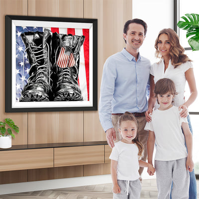 Amerikanische Kampfstiefel Diamond Painting