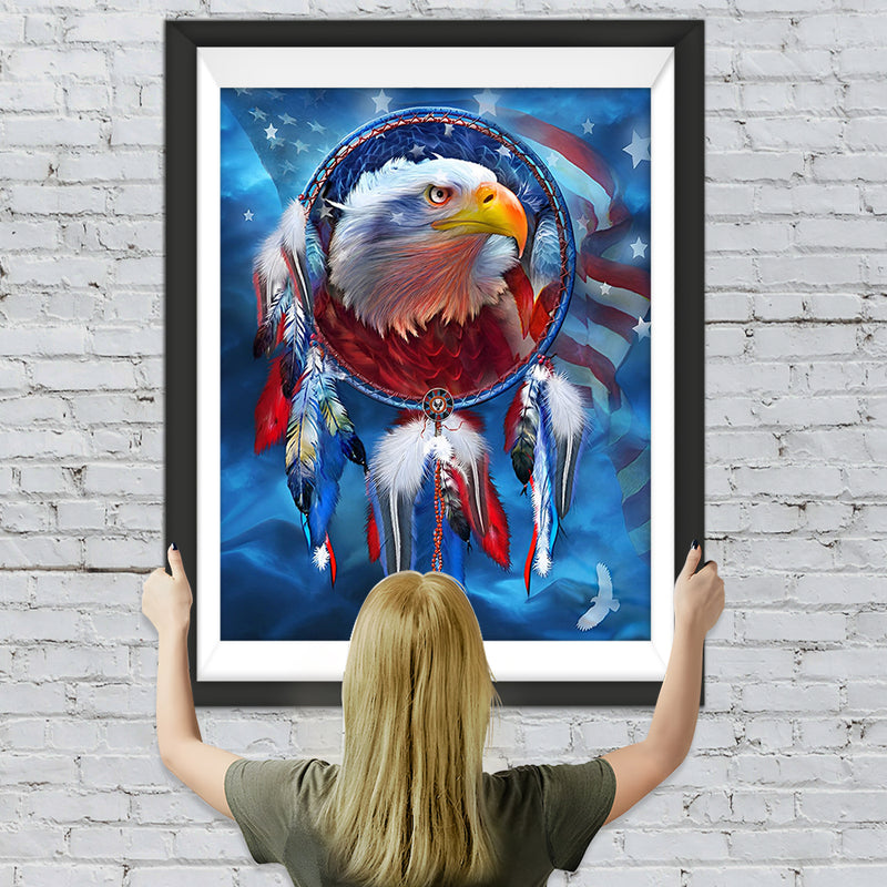 Amerikanischer Traumfänger mit Adler Diamond Painting