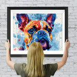 Aquarell Bulldogge Diamond Painting