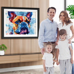 Aquarell Bulldogge Diamond Painting