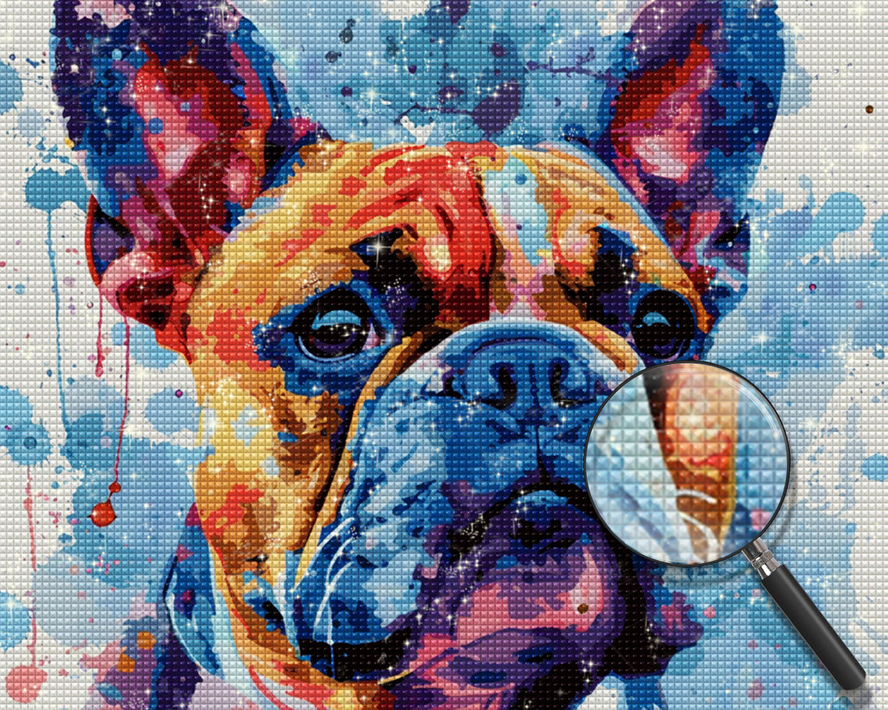 Aquarell Bulldogge Diamond Painting