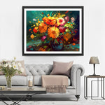 Aquarell-Chrysanthemenstrauß Diamond Painting