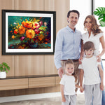 Aquarell-Chrysanthemenstrauß Diamond Painting